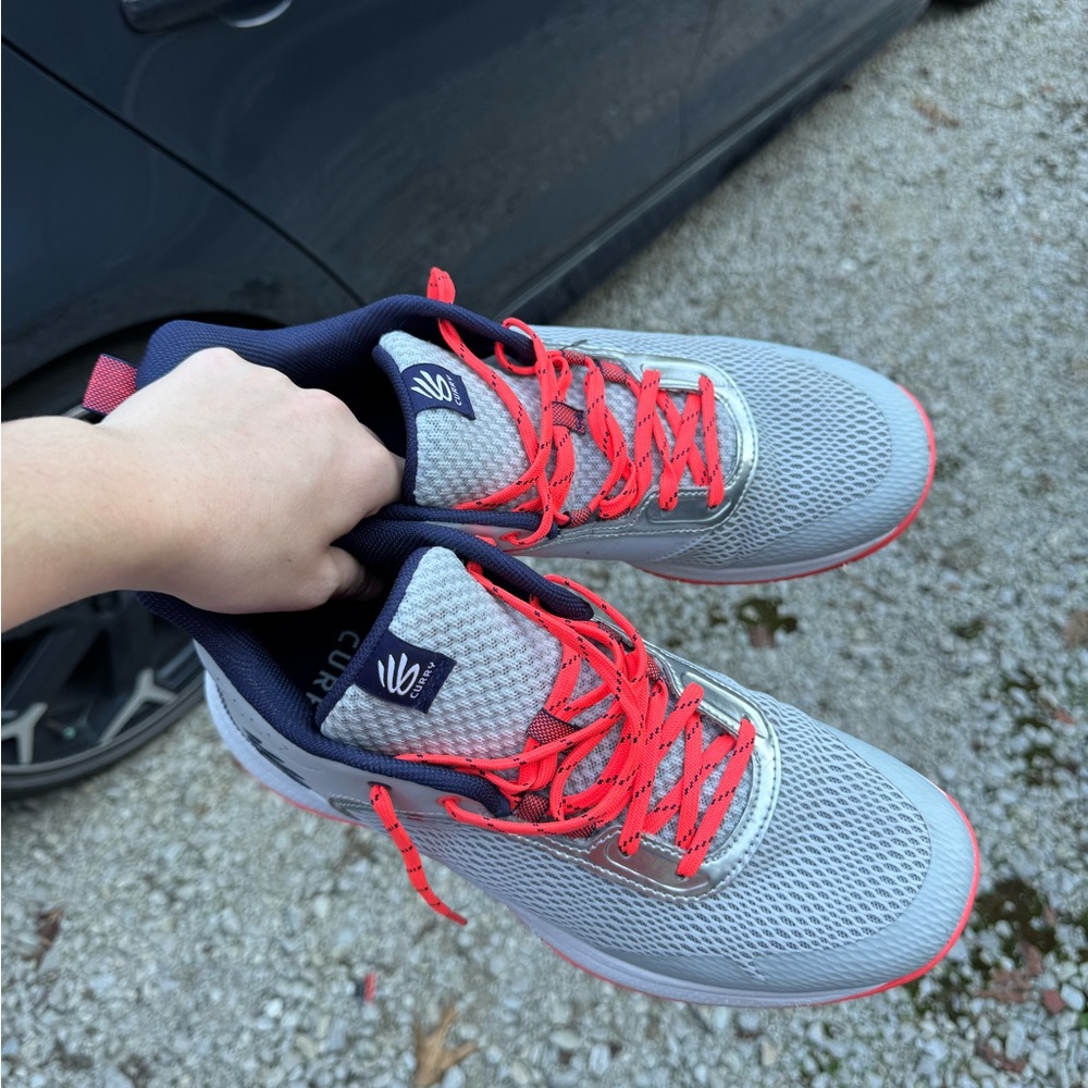 Under Armour Navy and Red Sneakers